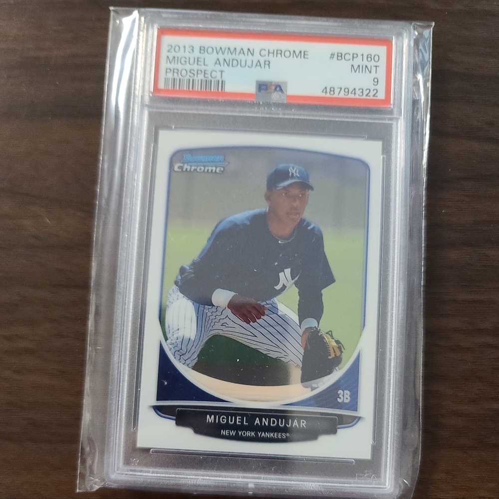 2013 rookie topps chrome miguel andujar psa 9